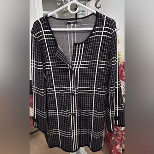 Karl Lagerfeld Black and White Knit Sweater